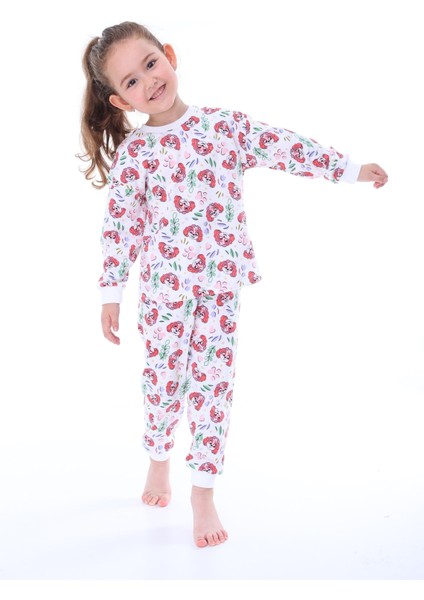 3-8 Yaş %100 Pamuk Paw Patrol Desenli Uzun Kollu Kız Çocuk Pijama Takımı