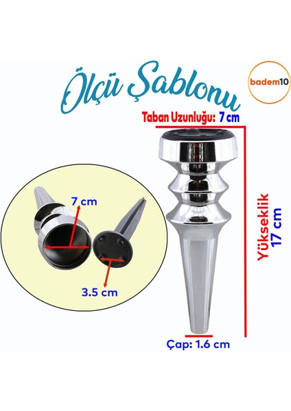 Oliva Gümüş Krom 17 cm Mobilya Kanepe Koltuk Tv Ünitesi Konsol Yükseltme Ayağı Ayakları 4 Adet fiyatları