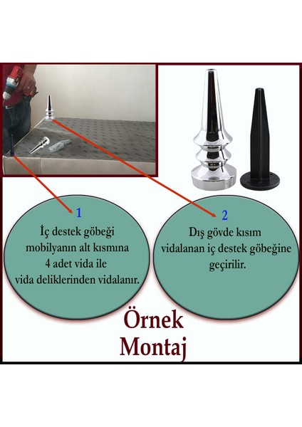 Oliva Gümüş Krom 17 cm Mobilya Kanepe Koltuk Tv Ünitesi Konsol Yükseltme Ayağı Ayakları 4 Adet fırsatları