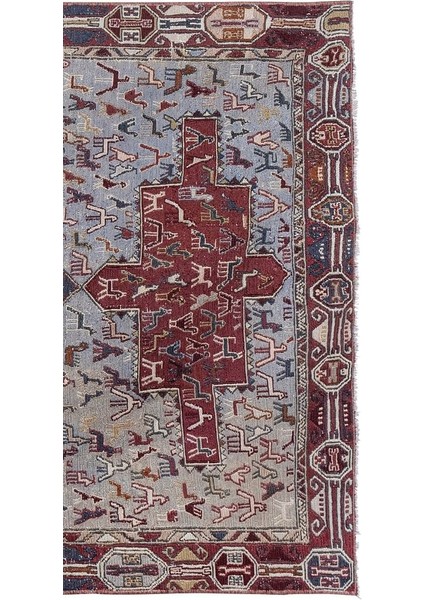 El Dokuma Hayvan Desenli Iran Sumak Kilimi 108 x 145 cm