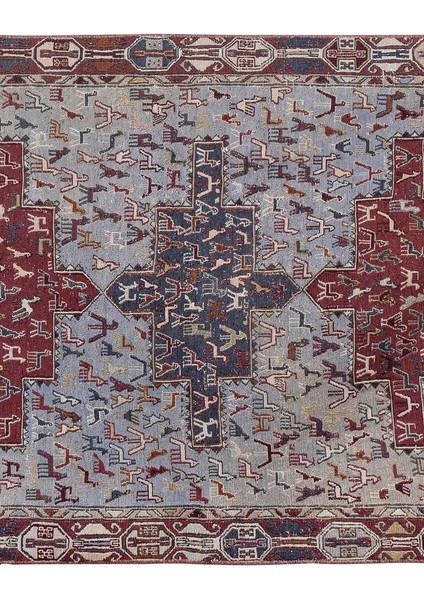 El Dokuma Hayvan Desenli Iran Sumak Kilimi 108 x 145 cm