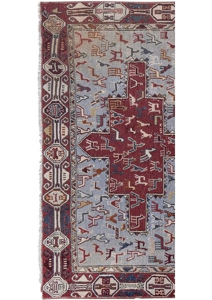 El Dokuma Hayvan Desenli Iran Sumak Kilimi 108 x 145 cm