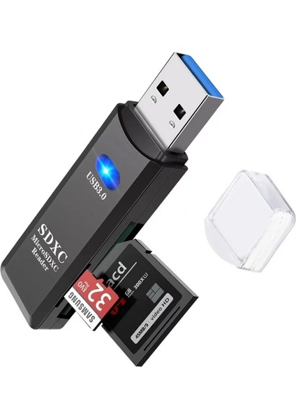 USB 3.0 Micro Sd/tf Çoklu Kart Okuyucu Adaptör, Kamera Hafızasından Fotoğraf ve Veri Aktarma