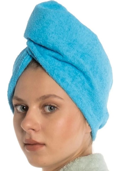 Havlu Açık Turkuaz Renk Saç Kurulama Bonesi fiyatları