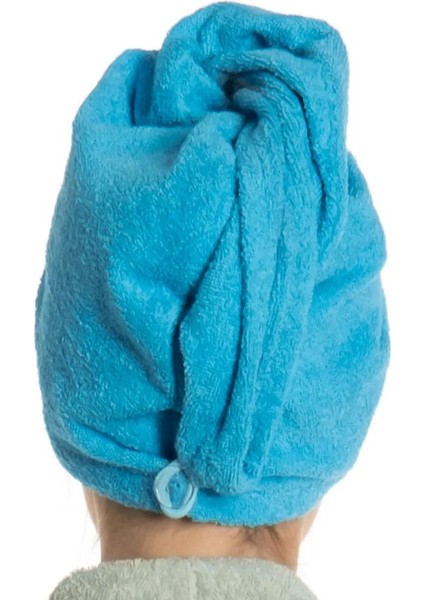 Havlu Açık Turkuaz Renk Saç Kurulama Bonesi modelleri