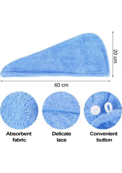 Havlu Açık Turkuaz Renk Saç Kurulama Bonesi fırsatları