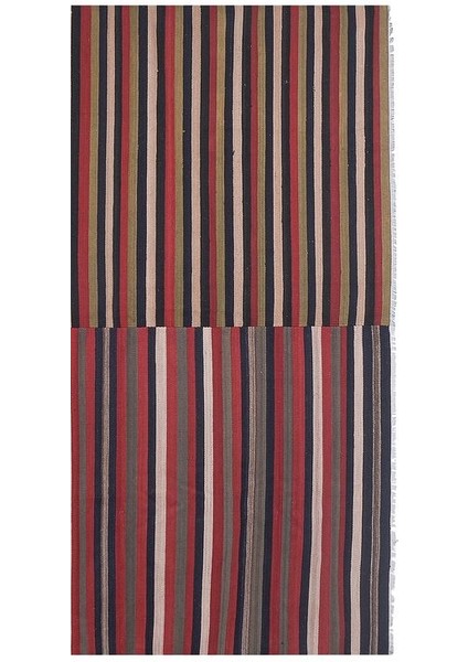 El Dokuma Kilim Kırmızı Çizgi Desenli Halı 281 x 290CM modelleri