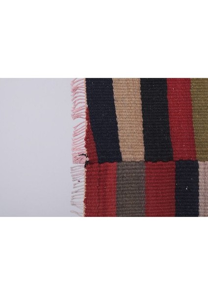 El Dokuma Kilim Kırmızı Çizgi Desenli Halı 281 x 290CM indirimleri