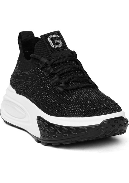 24K305-4 Kadın Taşlı Sneaker Ayakkabı Siyah fiyatları