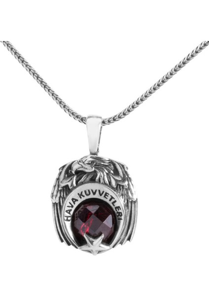 Kartal Başlı Motifli Hava Kuvvetleri Kolyesi