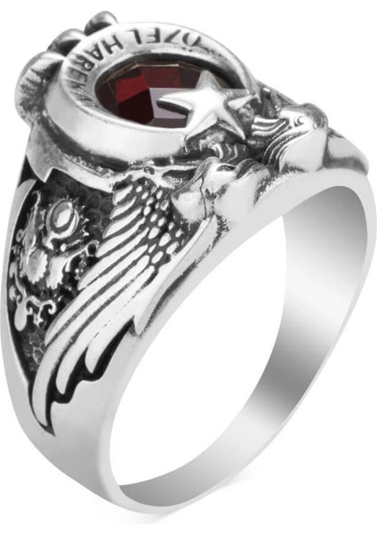 Çift Kartal Başlı Osmanlı Armalı Polis Özel Harekat Yüzüğü modelleri