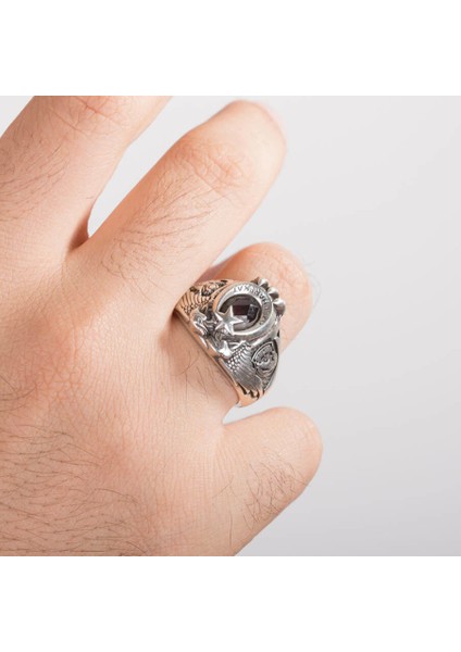 Çift Kartal Başlı Osmanlı Armalı Polis Özel Harekat Yüzüğü fırsatları