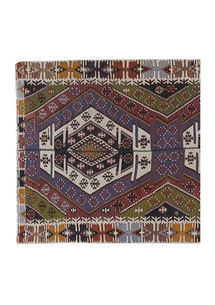 El Dokuma Geometrik Desenli Uzun Yolluk Kilim 150 x 363 cm