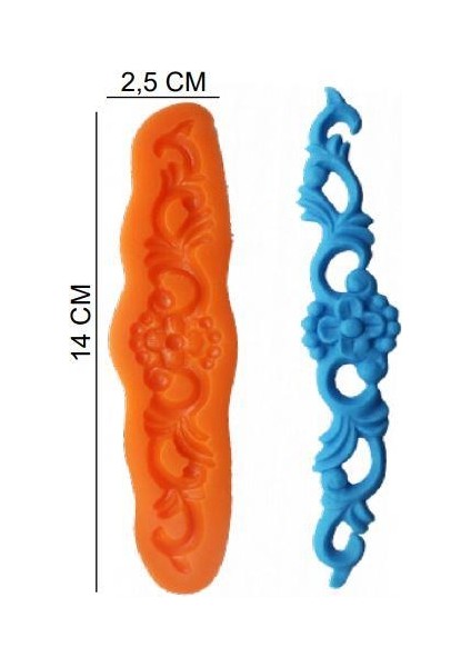 Şeker Hamur Kalıbı Silikon Tac 2, 5*14 cm