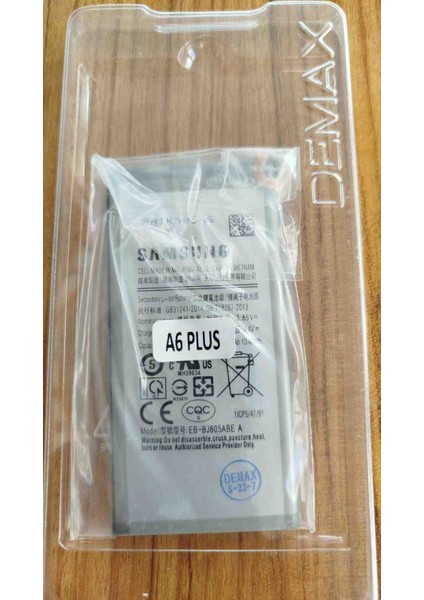 Samsung A6 Plus Batarya