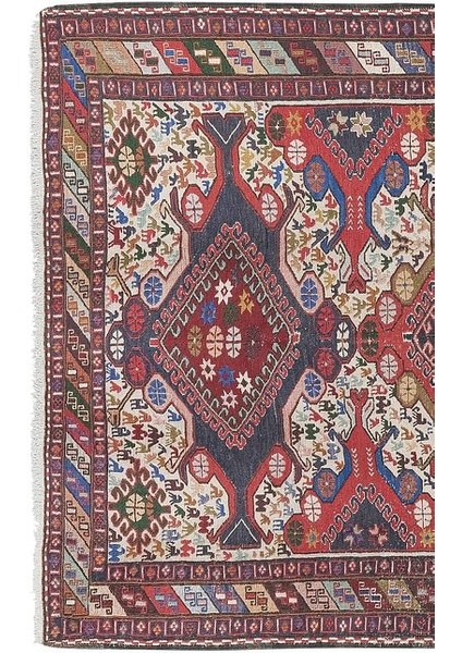 El Dokuma Hayvan Desenli Iran Sumak Kilimi 117 x 196 cm indirimleri