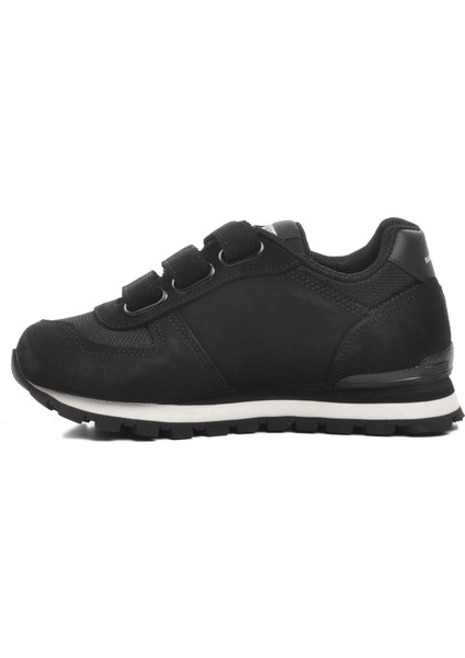 Peru 102 19250-F Siyah Unisex Cırtlı Çocuk Sneaker