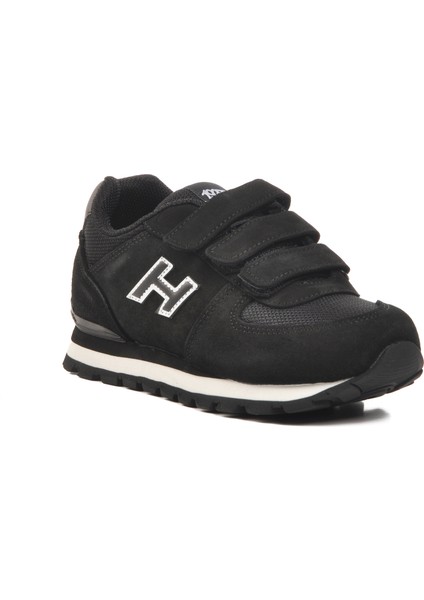 Peru 102 19250-F Siyah Unisex Cırtlı Çocuk Sneaker