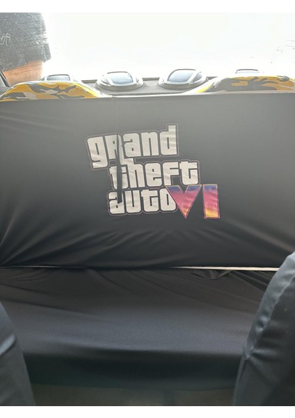 Gta Baskılı Oto Servis Kılıfı Siyah Grand Theft Auto