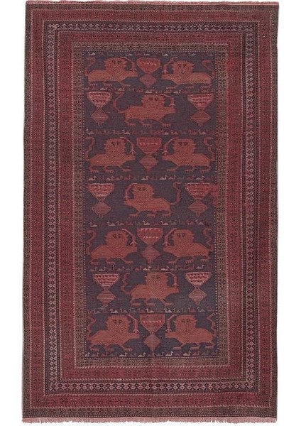 Kırmızı Hayvan Desenli Iran Sumak Kilimi 116 x 187 cm