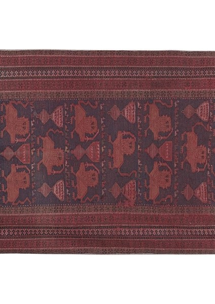 Kırmızı Hayvan Desenli Iran Sumak Kilimi 116 x 187 cm