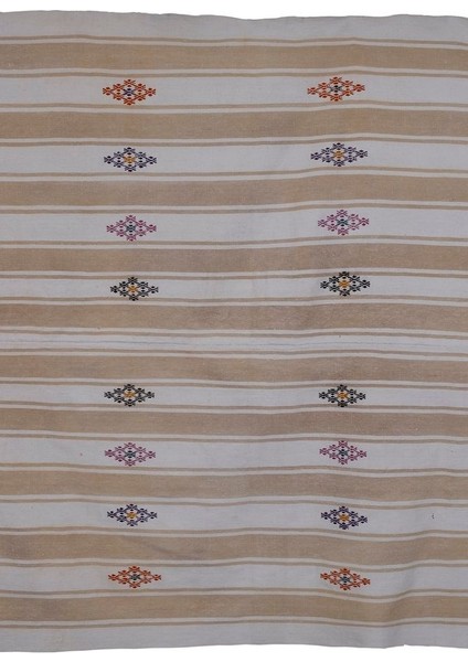 El Dokuma Geometrik Desenli kilim 203 x 247 cm