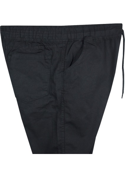 Erkek Büyük Beden 118 KILO-180 Kilo Arası Için Uygun Bağcıklı Gabardin Jogger Pantolon Siyah modelleri