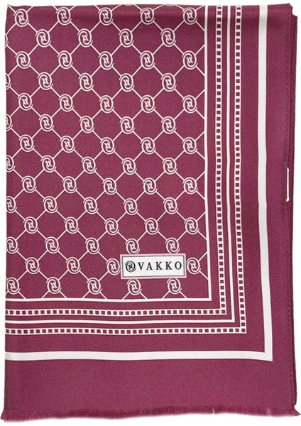 Twill Ipek Şal - Özel Seri - Vişne