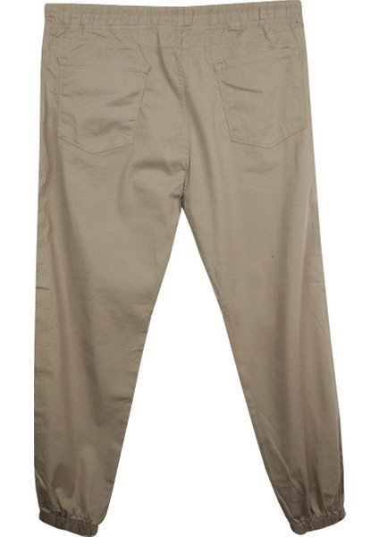 Erkek Büyük Beden 118 KILO-180 Kilo Arası Için Uygun Bağcıklı Gabardin Jogger Pantolon Bej fiyatları