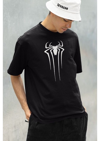 Örümcek Adam Film Logo Baskılı Unisex Marvel Oversize Tişört fiyatları