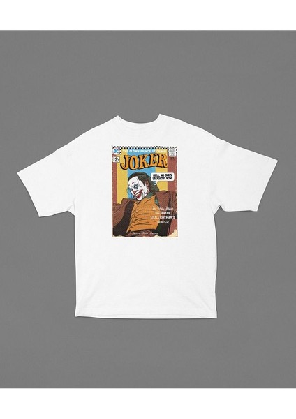 Joker Dergi Kapağı Baskılı Unisex Oversize Tişört modelleri
