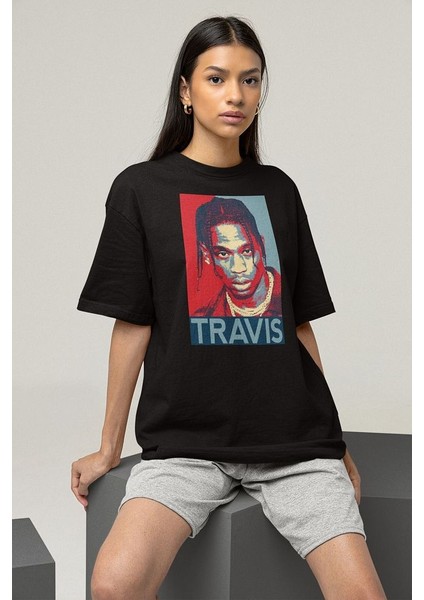 Rapper Travis Scott Baskılı Unisex Oversize Rap Tişört fiyatları