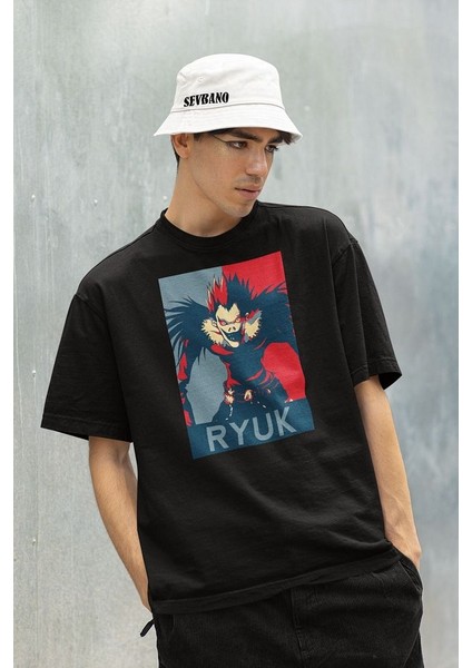 Ryuk Baskılı Unisex Oversize Anime Karakter Tişört