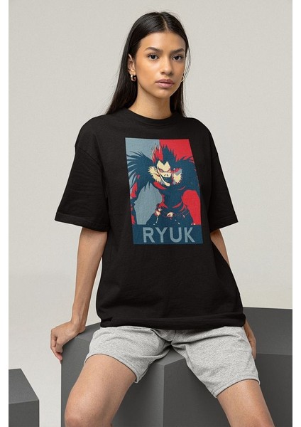 Ryuk Baskılı Unisex Oversize Anime Karakter Tişört