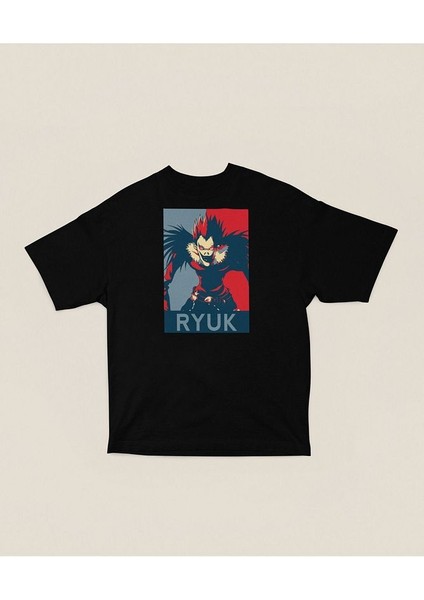 Ryuk Baskılı Unisex Oversize Anime Karakter Tişört