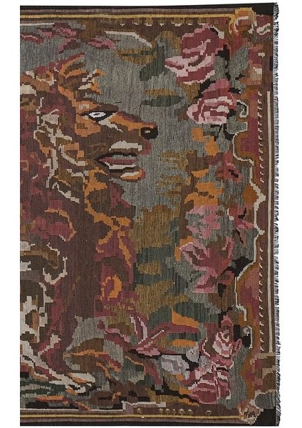 El Dokuma Hayvan Desenli kilim 195 x 348 cm