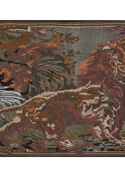 El Dokuma Hayvan Desenli kilim 195 x 348 cm