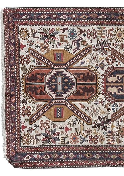 Hayvan Desenli Iran Sumak Kilimi 107 x 192 cm