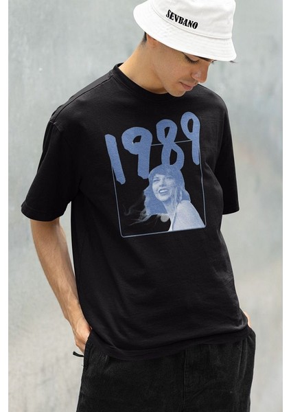 Retro Şarkıcı Taylor Swift Baskılı Unisex Oversize Tişört