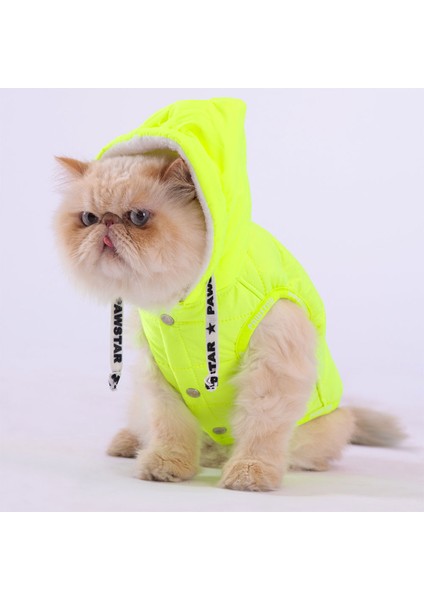 Neon Sarı Railway Anorak Yelek Köpek Yeleği Köpek Kıyafeti Köpek Yağmurluk
