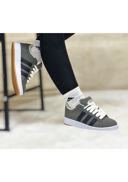 Meluxury Shoes Campus Siyah, Krem, Gri Renkler 3 Çizgi Unisex Spor Ayakkabı