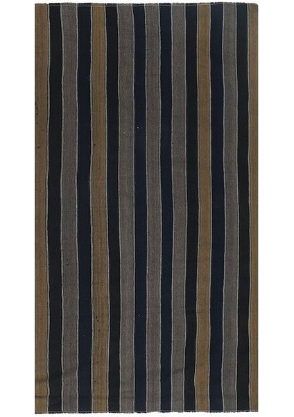 Etnik Bulvar El Dokuma Kilim Çizgi Desenli Halı 188 x 343 cm