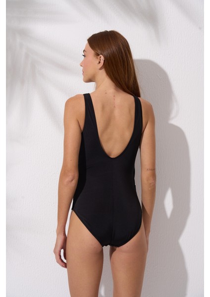 Kalın Askılı Korseli Kruvaze Mayo Siyah 241127 fiyatları