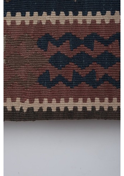 El Dokuma Geometrik Desenli Uzun Yolluk Kilim 181 x 351 cm