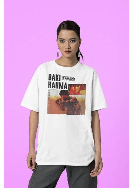 Baki Hanma Unisex Oversize Anime Karakter Baskılı Tişört fiyatları