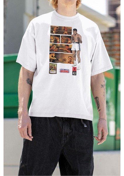 Efsane Boksör Muhammed Ali Clay Baskılı Unisex Oversize Tasarım Tişört