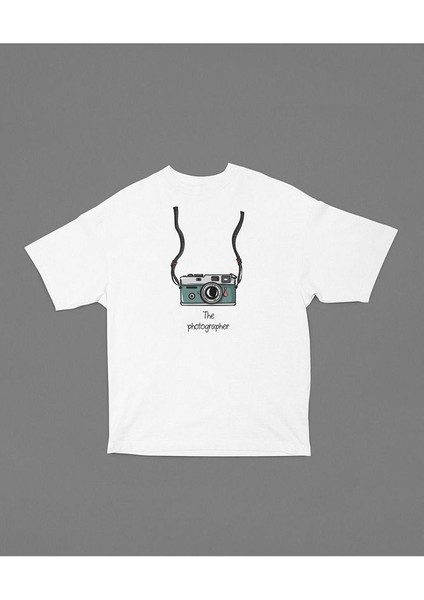 The Photographer Baskılı Unisex Oversize Tişört modelleri