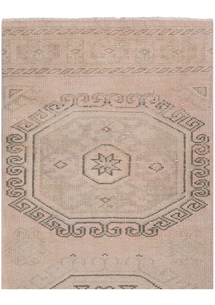 El Dokuma Karapınar Yöresi Geometrik Desenli Uzun Yolluk Halı 84 x 576 cm