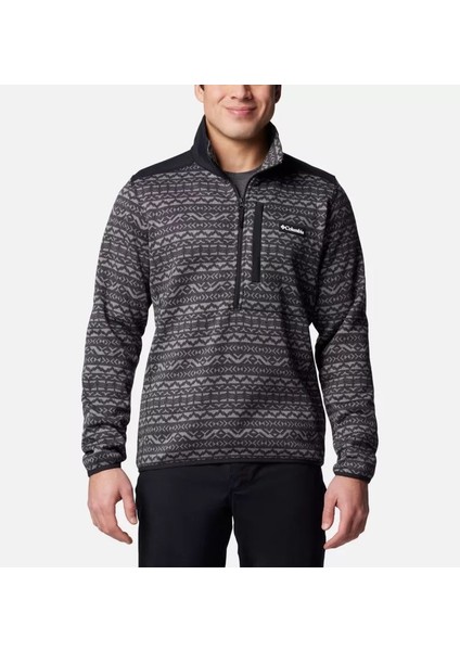 Mens Sweater Weather Printed Half Zip Iı Erkek Polar AO5809