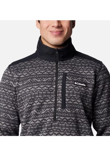 Mens Sweater Weather Printed Half Zip Iı Erkek Polar AO5809